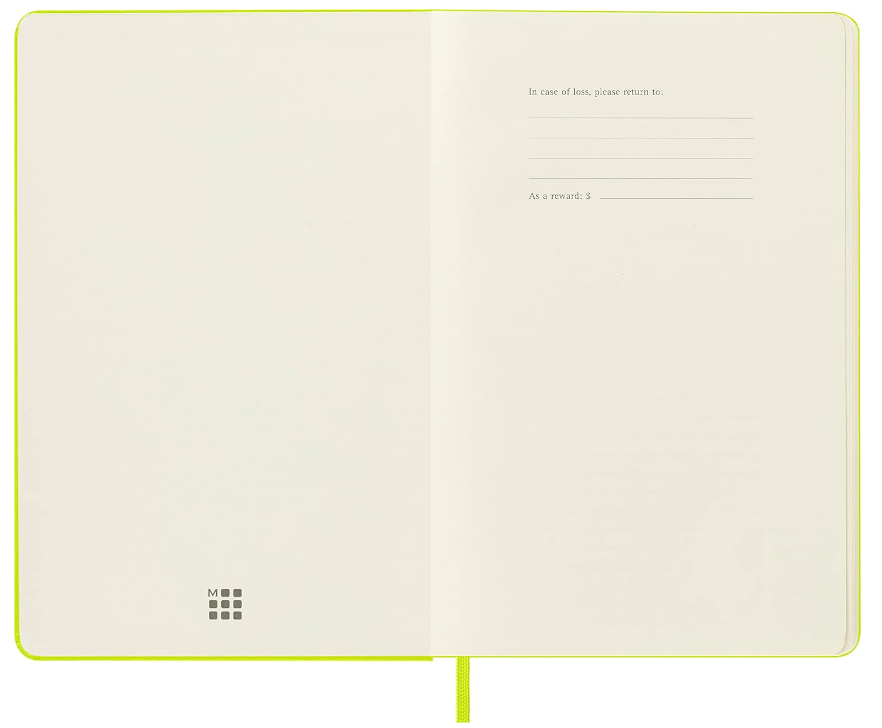 Taccuino Large Rigido Pagina Bianca Verde Lime