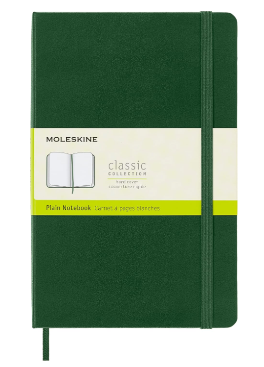 Taccuino Large Rigido Pagina Bianca Verde Mirto