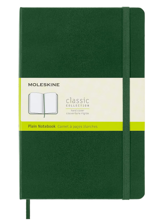 Taccuino Large Rigido Pagina Bianca Verde Mirto