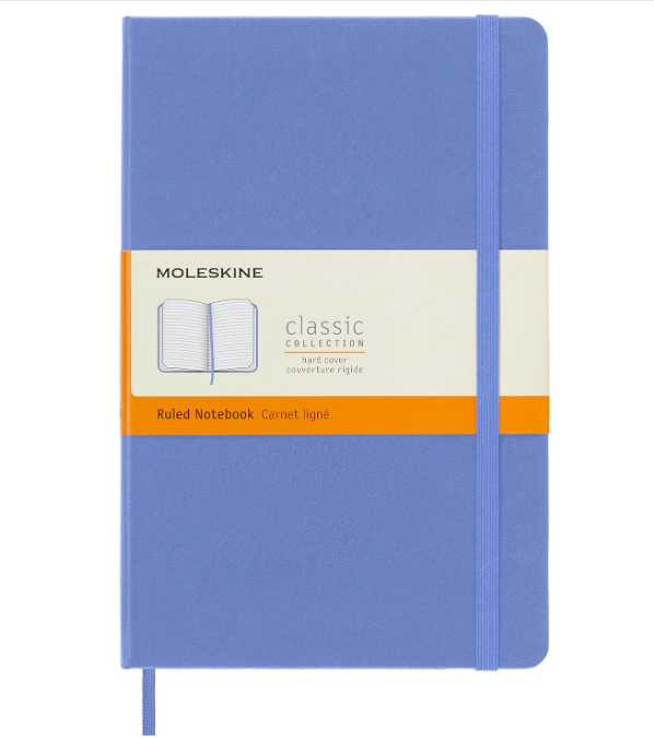 Taccuino Large Rigido Pagina Rigata Blu Ortensia