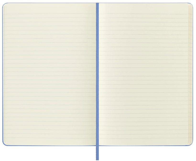 Taccuino Large Rigido Pagina Rigata Blu Ortensia