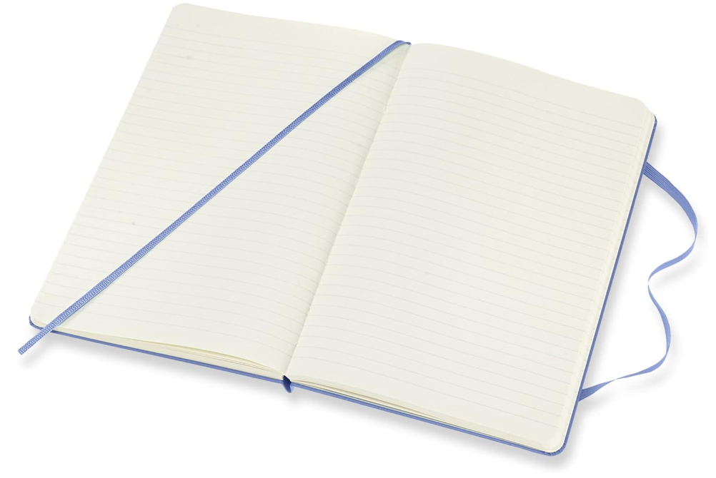 Taccuino Large Rigido Pagina Rigata Blu Ortensia