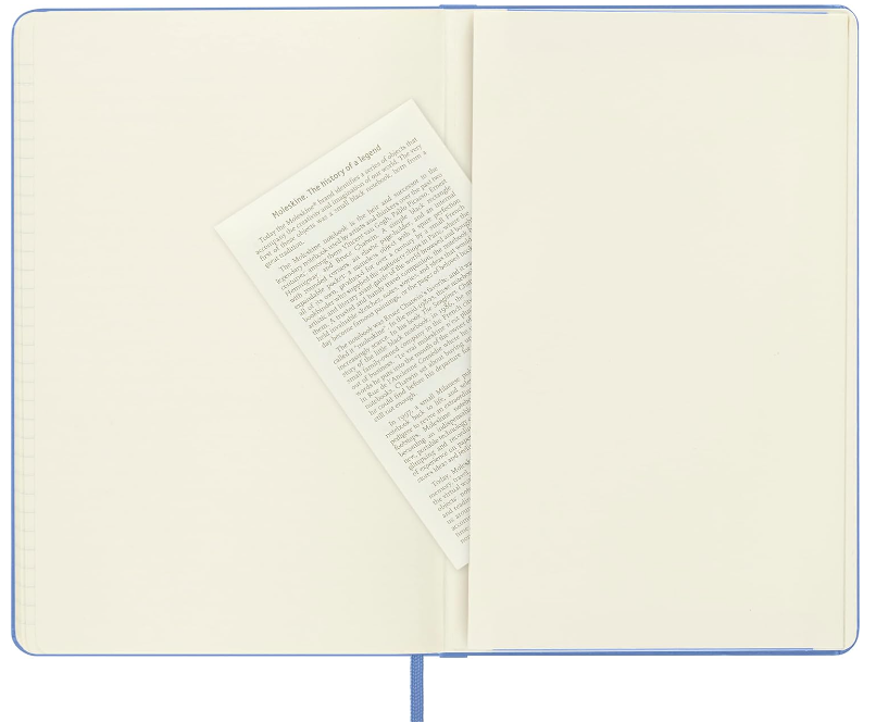 Taccuino Large Rigido Pagina Rigata Blu Ortensia