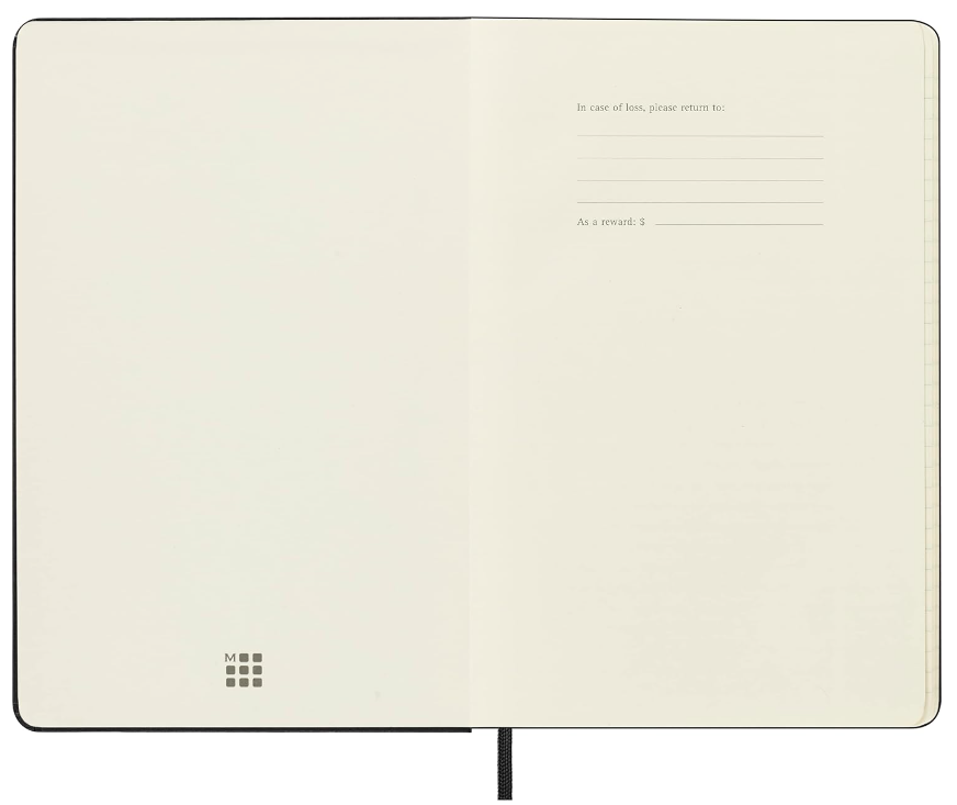 Taccuino Large Rigido Pagina Rigata Nero