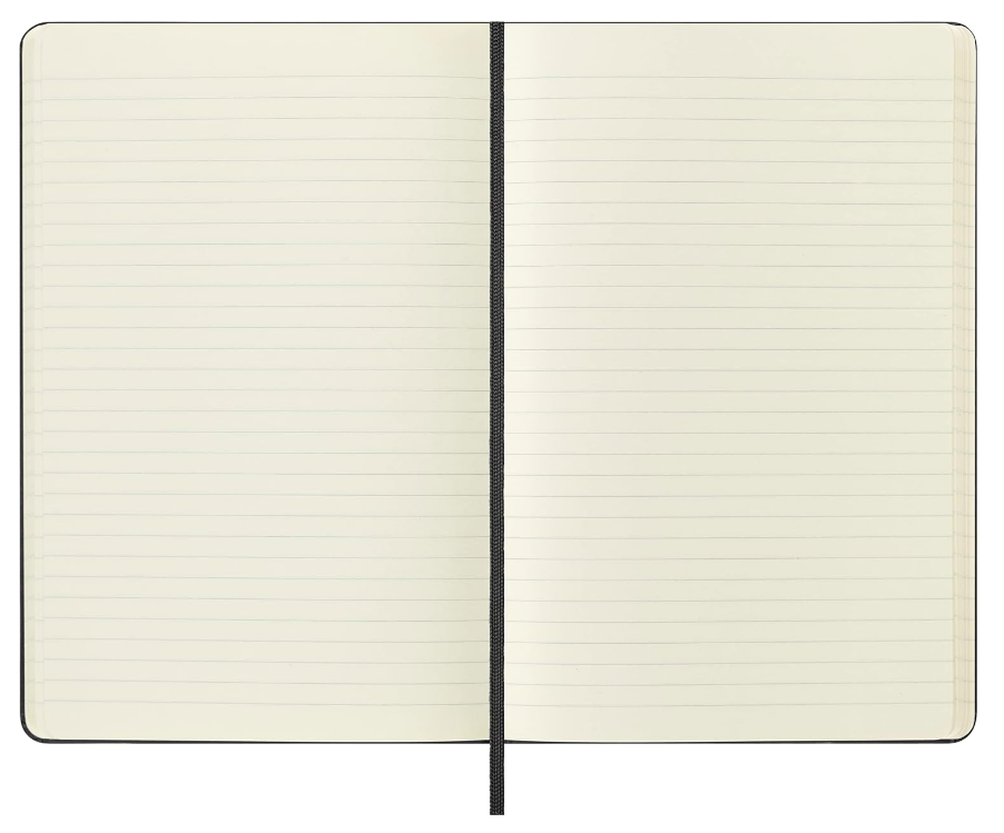 Taccuino Large Rigido Pagina Rigata Nero