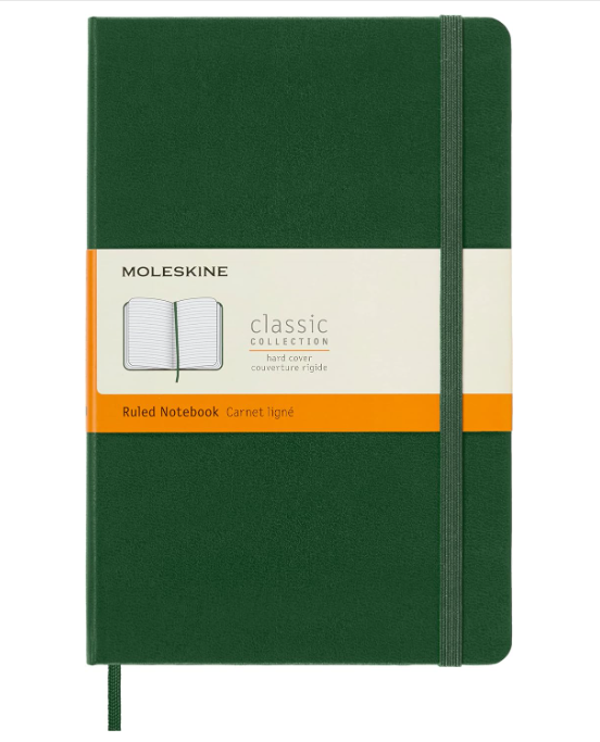 Taccuino Large Rigido Pagina Rigata Verde Mirto