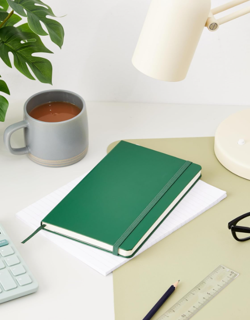 Taccuino Large Rigido Pagina Rigata Verde Mirto