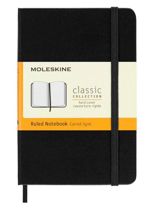 Taccuino Pocket Rigido Pagina Rigata Nero