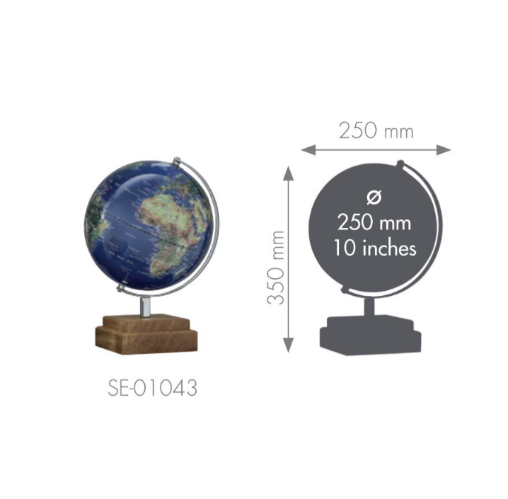 Mappamondo Base Legno Pioneer Physical