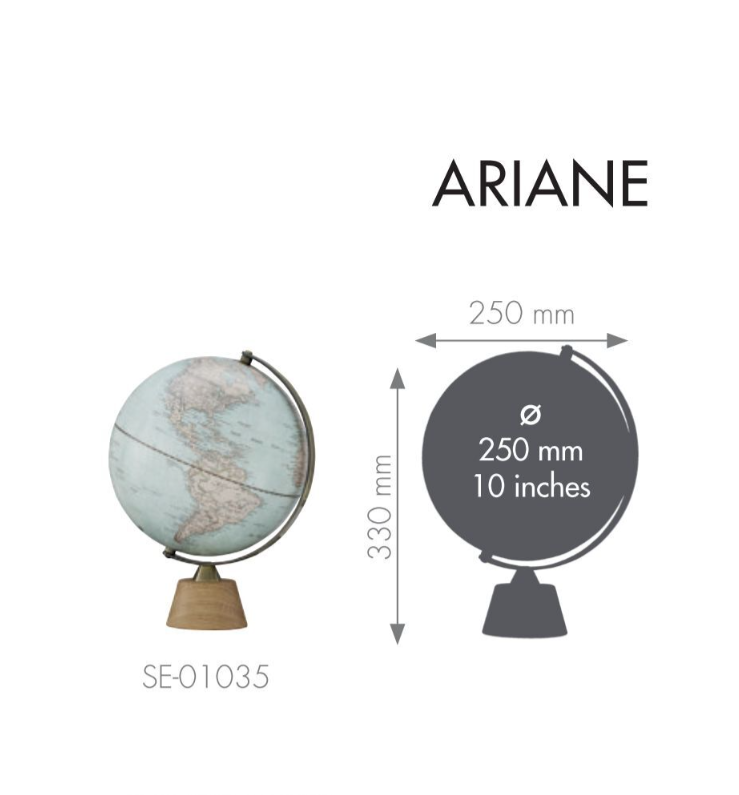 Mappamondo Base Legno Ariane Antique