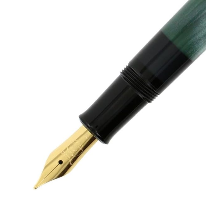 Penna Stilografica M200 Green Marbled M Gift Set