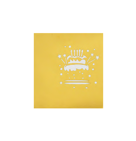 Biglietto Augurale Origami Torta