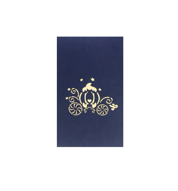 Biglietto Augurale Origami Carrozza Sposi