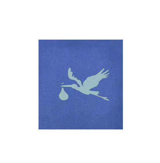 Biglietto Augurale Origami Cicogna Nascita Celeste