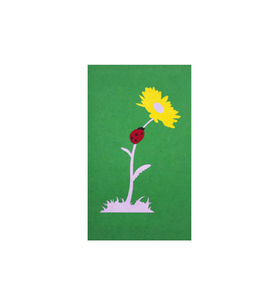 Biglietto Augurale Origami Coccinella