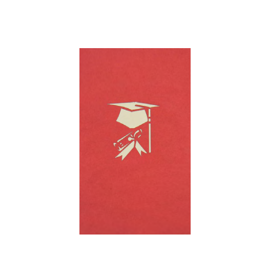 Biglietto Augurale Origami Laurea Tocco