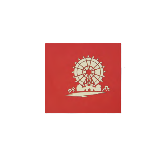 Biglietto Augurale Origami Ruota Panoramica