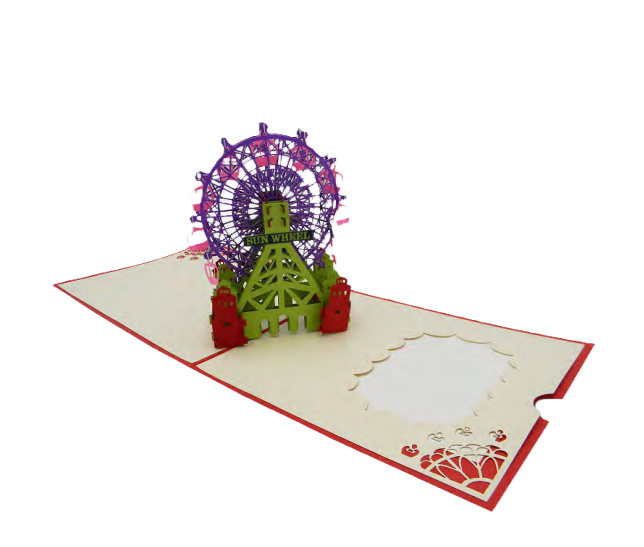 Biglietto Augurale Origami Ruota Panoramica