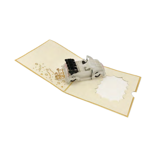 Biglietto Augurale Origami Matrimonio Macchina