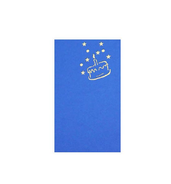 Biglietto Augurale Origami Torta Compleanno