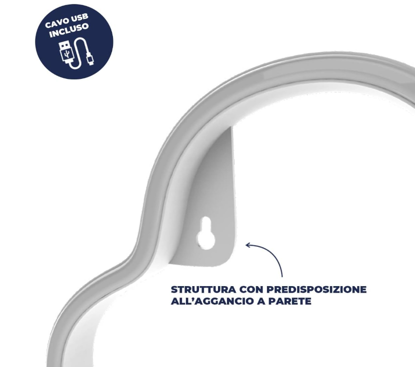 Lampada da parete Neon Led Fulmine