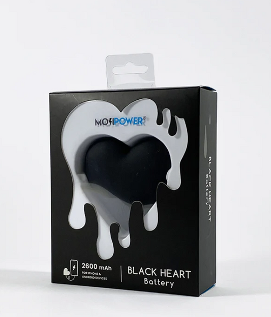 Power Bank 4500 mAh a forma di Cuore Nero