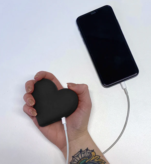 Power Bank 4500 mAh a forma di Cuore Nero