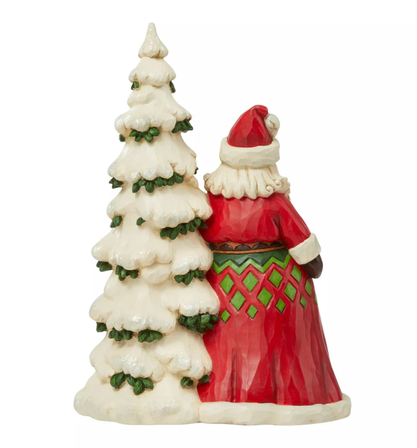 Statuetta Babbo Natale Con L'albero - Jim Shore Heartwood Creek
