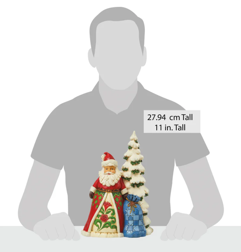 Statuetta Babbo Natale Con L'albero - Jim Shore Heartwood Creek