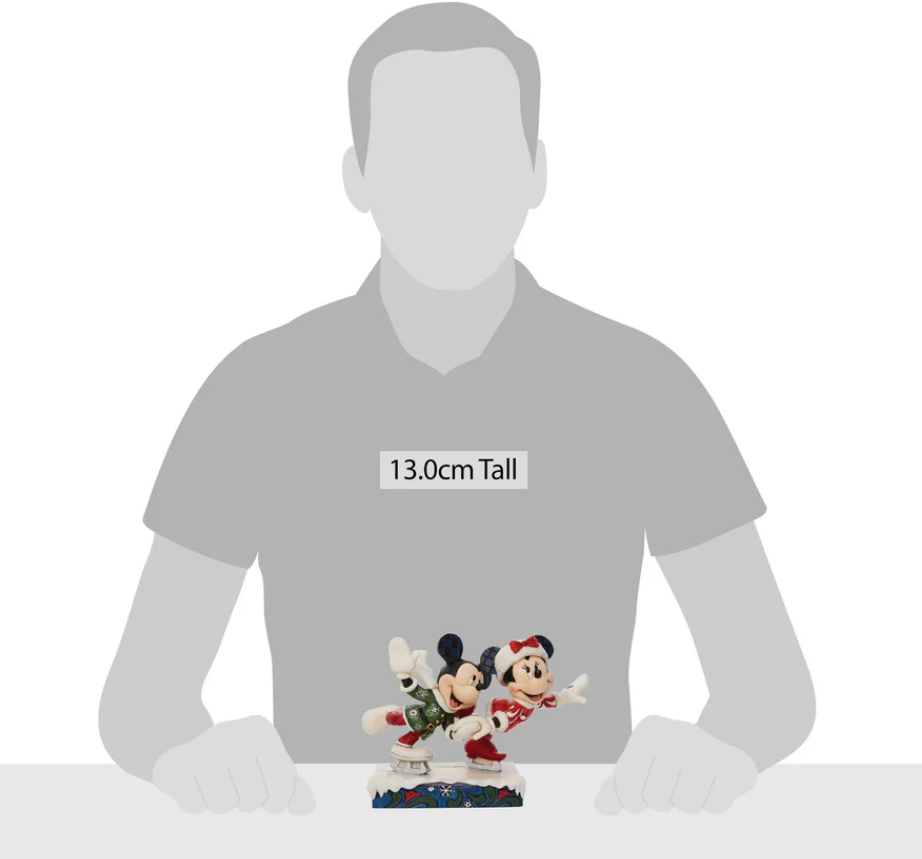 Statuetta Topolino E Minnie Pattinano Sul Ghiaccio - Disney Traditions