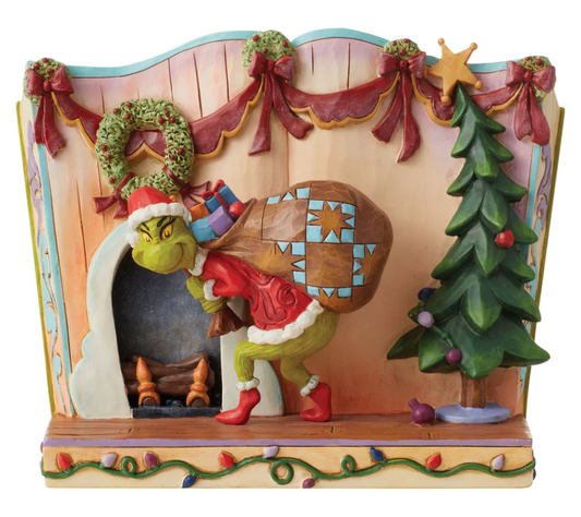 Statuetta Strorybook Il Grinch Ruba I Regali - Jim Shore Grinch
