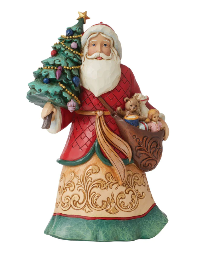 Statuetta Babbo Natale Con Giocattoli Jim Shore Heartwood Creek