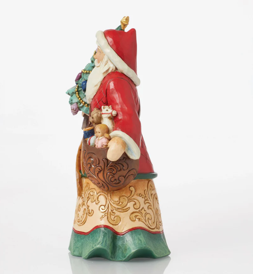 Statuetta Babbo Natale Con Giocattoli Jim Shore Heartwood Creek