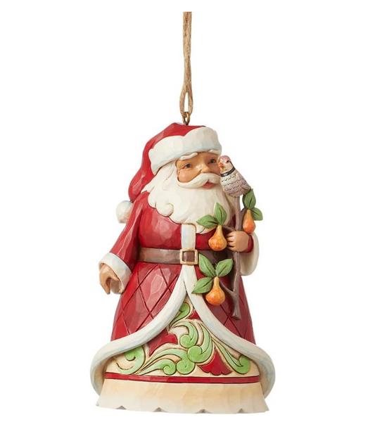 Statuetta Addobbo Babbo Natale Jim Shore Heartwood Creek