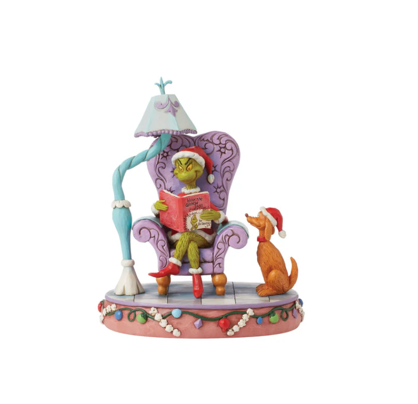 Statuetta Edizione Limitata Grinch Sulla Poltrona Che Legge