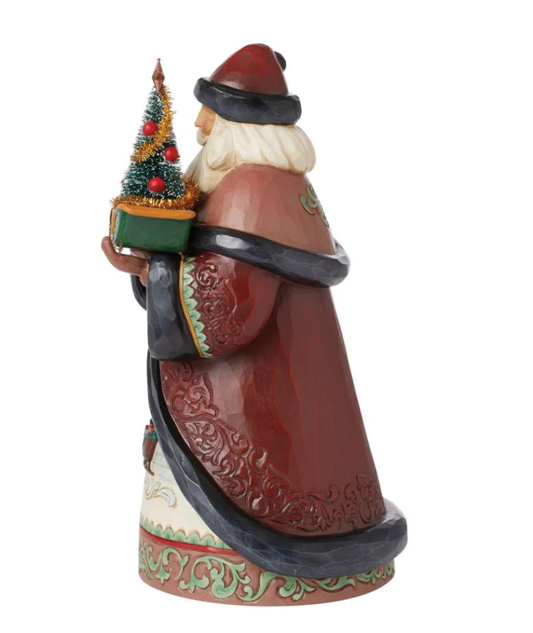 Statuetta Babbo Natale Albero e Slitta - Jim Shore Heartwood Creek