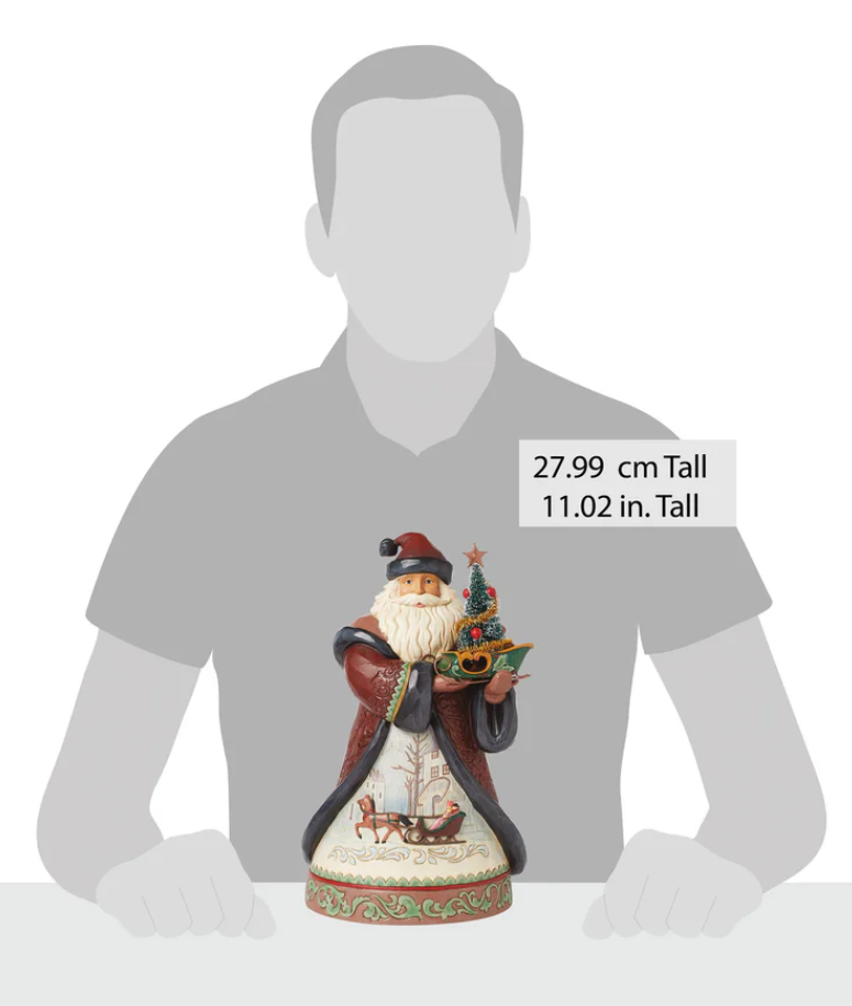 Statuetta Babbo Natale Albero e Slitta - Jim Shore Heartwood Creek