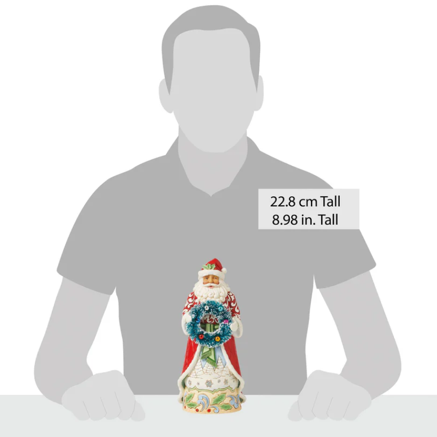 Statuetta Babbo Natale Ghirlanda Di Natale Jim Shore