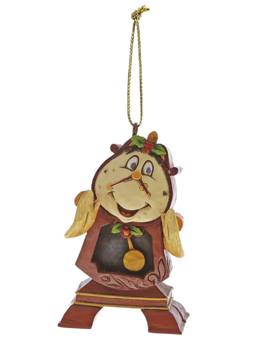 Statuetta L'orologio Tockins la Bella e la Bestia Jim Shore Disney