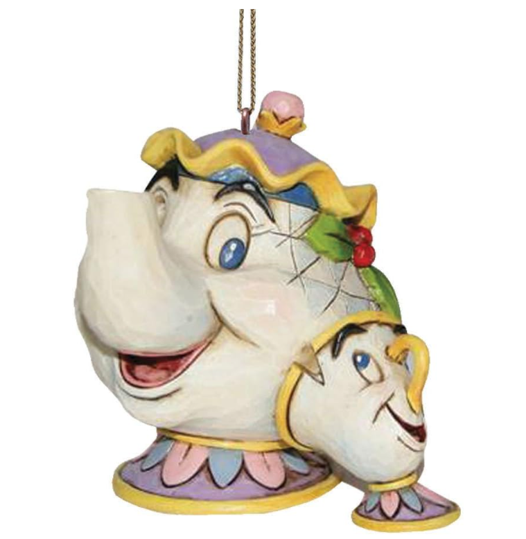 Statuetta Mrs Bric E Chicco La Bella e la Bestia Jim Shore Disney