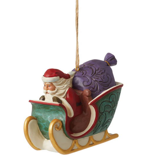 Statuetta Babbo Natale In Slitta - Jim Shore Heartwood Creek