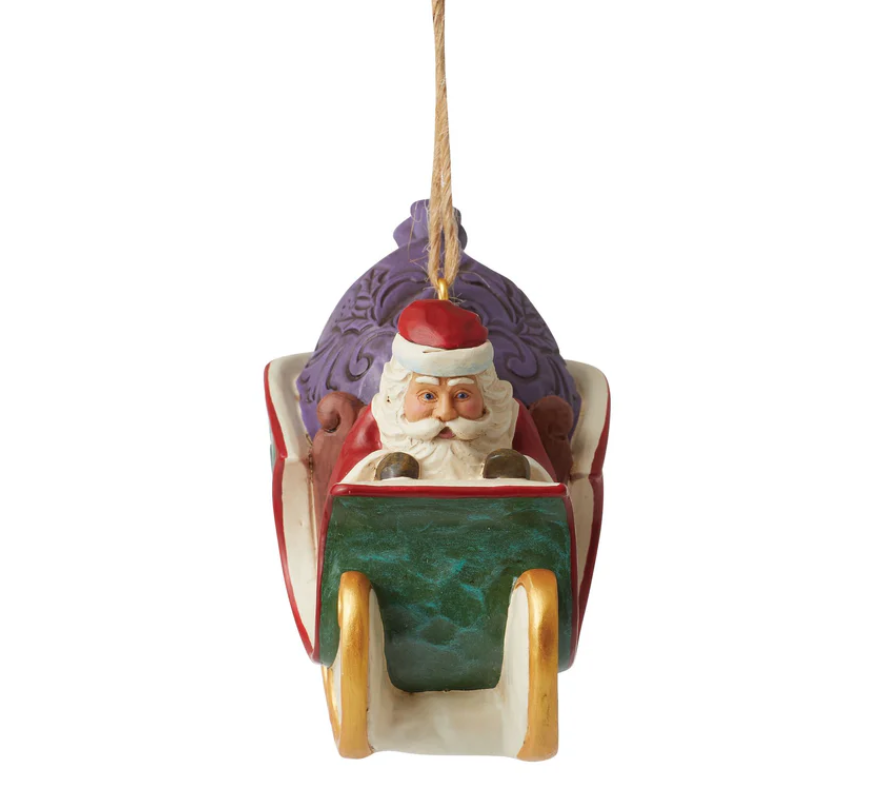 Statuetta Babbo Natale In Slitta - Jim Shore Heartwood Creek