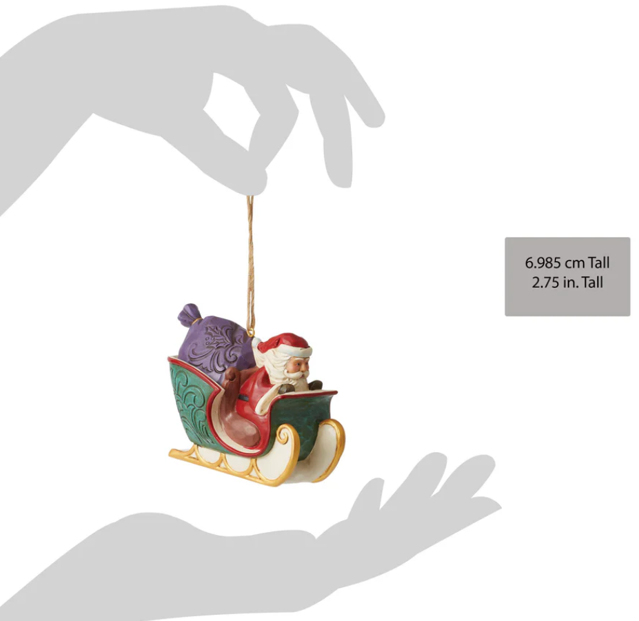 Statuetta Babbo Natale In Slitta - Jim Shore Heartwood Creek