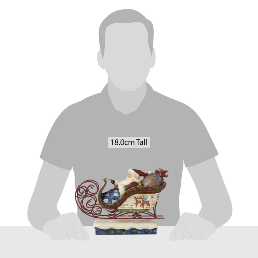 Statuetta Babbo Natale In Slitta - Jim Shore Heartwood Creek