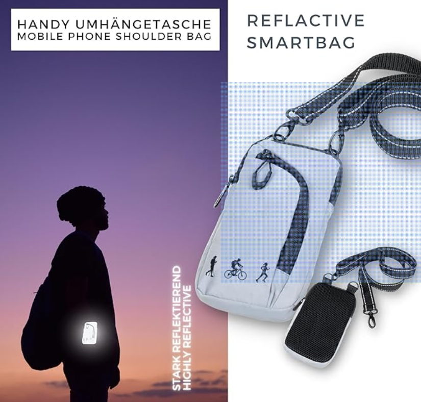 Borsa a Tracolla riflettente, ripieghevole, impermeabile