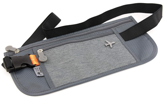 Marsupio Porta documenti con 2 scomparti Grigio