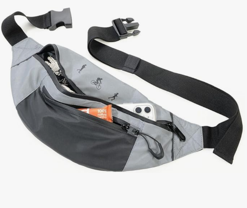 Marsupio Reflective Bag con 3 scomparti Grigio/Nero