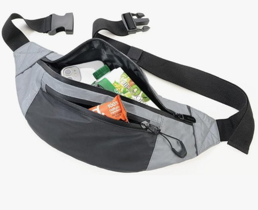 Marsupio Reflective Bag con 3 scomparti Grigio/Nero