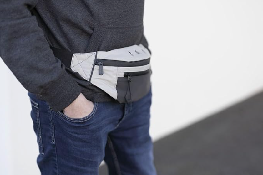 Marsupio Reflective Bag con 3 scomparti Grigio/Nero