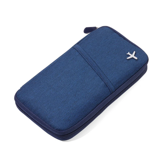 Portadocumenti da viaggio/carte di credito/passaporto BLU